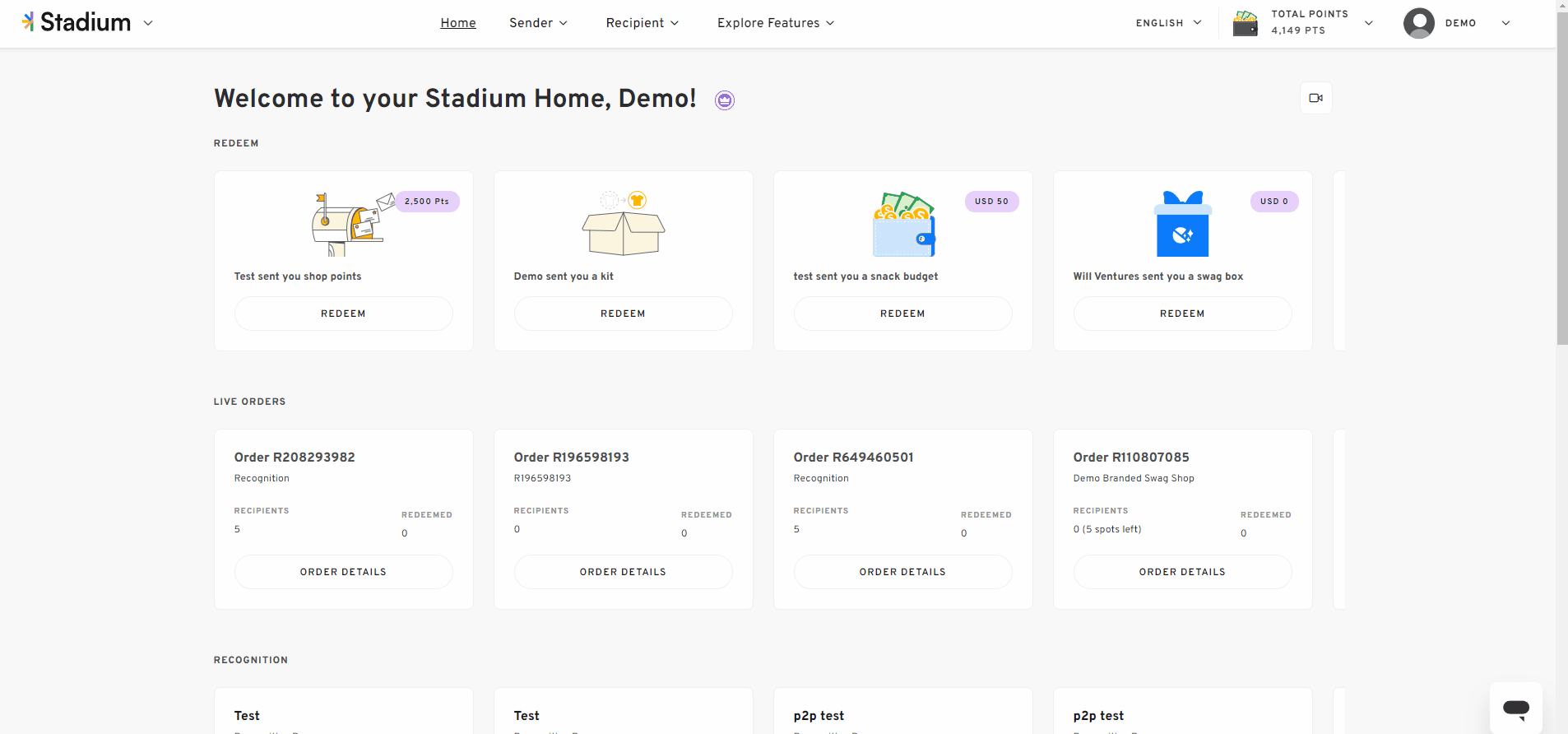 How to Create a Surprise Send Items Order – Stadium