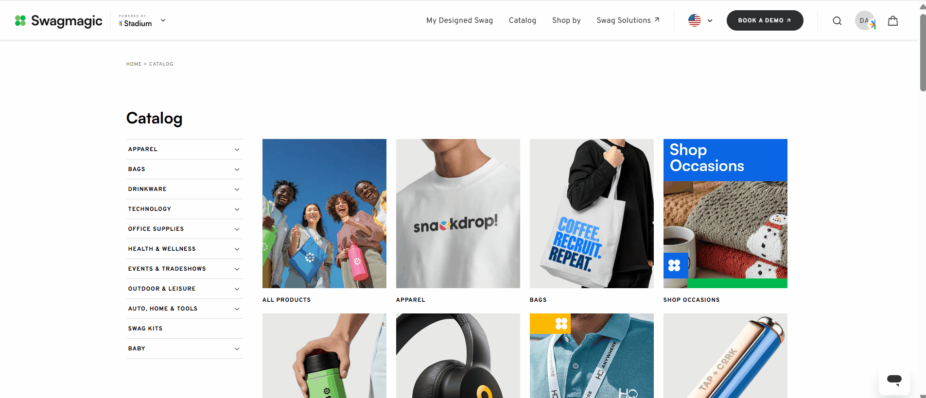 search bar and categories overview.gif
